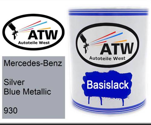 Mercedes-Benz, Silver Blue Metallic, 930: 1L Lackdose, von ATW Autoteile West.